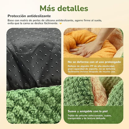 Cattus cama redonda afelpada para gatos