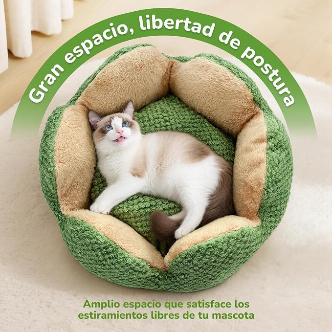 Cattus cama redonda afelpada para gatos