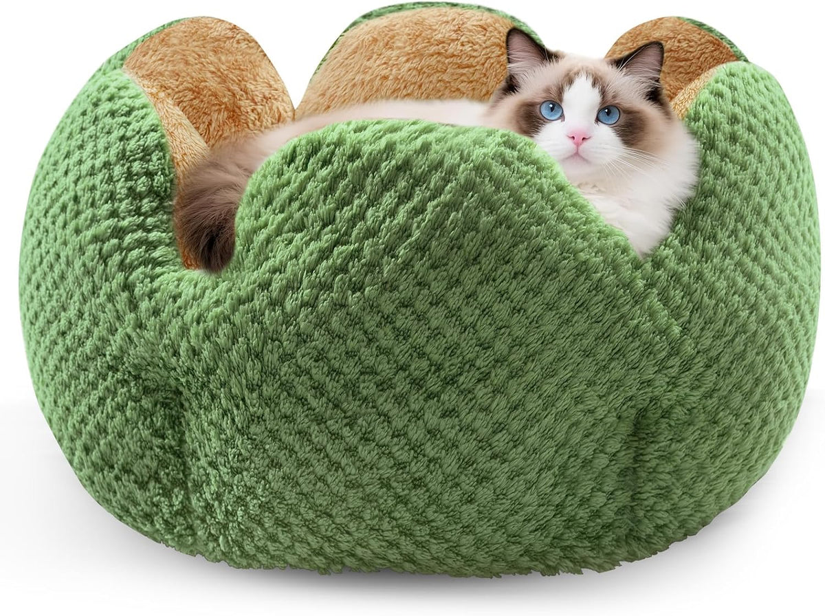 Cattus cama redonda afelpada para gatos